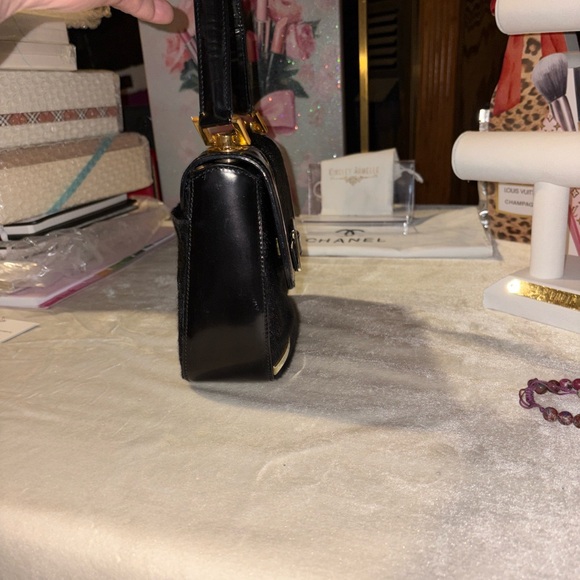 Dolce & Gabbana Vintage Black Calf Hair and Patton Leather Mini Bag - Picture 5 of 13